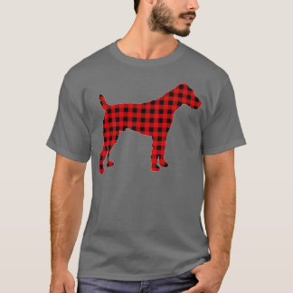 Camiseta Combinação de Xadrez de Buffalo Fox Terrier Cão Na