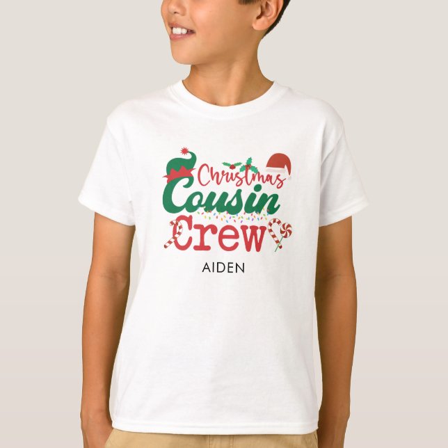 Camiseta Combinação do Elf da Tripulação de Natal (Frente)