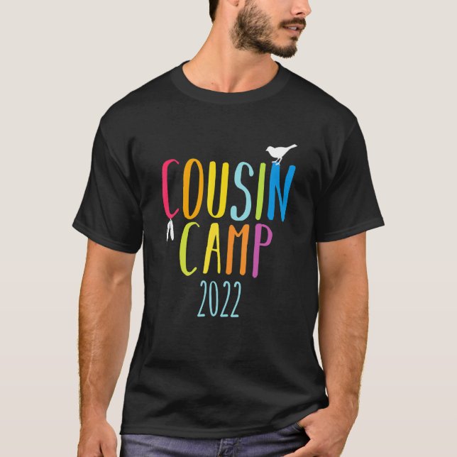 Camiseta Combinação Familiar de Cousin Camp 2022 Summer (Frente)