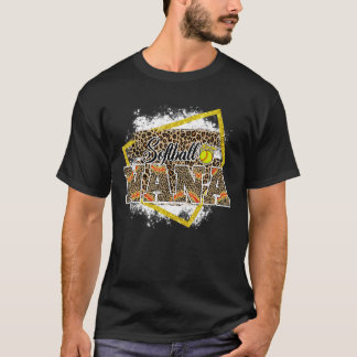 Camiseta Combinação Familiar Sangrada De Softball Nana Leop