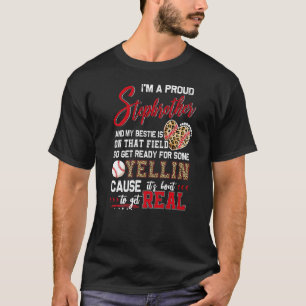 Camiseta Combinação Orgulhosa da Família Baseball Stepirmão