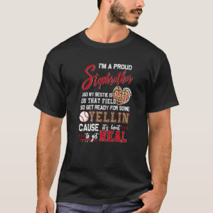 Camiseta Combinação Orgulhosa da Família Baseball Stepirmão