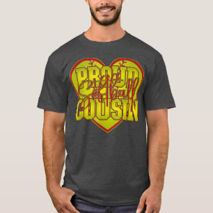Camiseta Combinação Orgulhosa Da Família Do Primo Softball