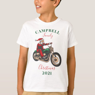 Camiseta Combinação Personalizada da Família de Motociclist