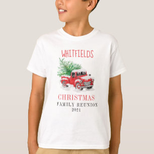 Camiseta Combinação Personalizada de Natal de Reunião Famil