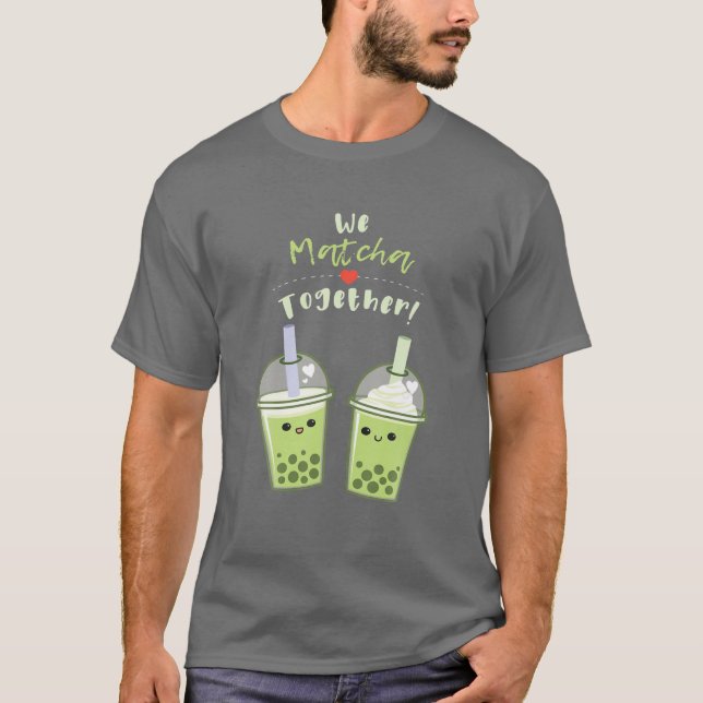Camiseta Combinamos Bubble Tea Dia de os namorados Pun T (Frente)
