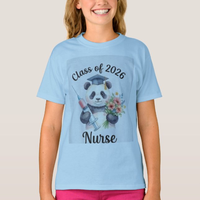 Camiseta Combinando Equipe de Enfermeira Panda Fof (Frente)