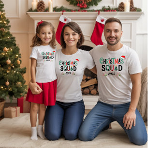 Camiseta Combinando Família Esquadrão de Natal