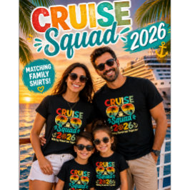 Camiseta Combinando Férias em Família - Cruise Squ