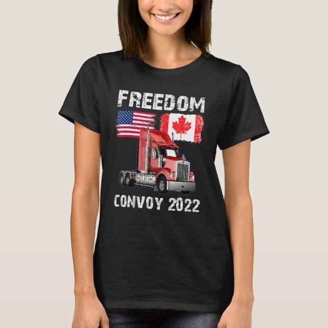 Camiseta Comboio 2022, Caminhoneiro da Liberdade no Canadá (Frente)
