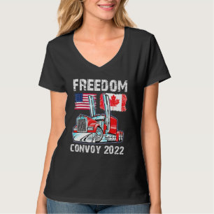Camiseta Comboio 2022, Canadá e Amrica Freedom Trucker Chee