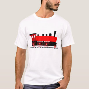 Camiseta Comboio a vapor vermelho