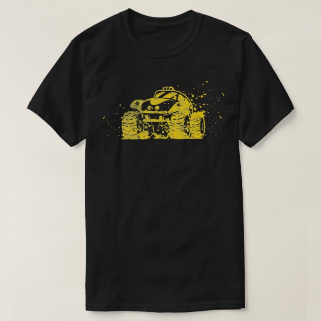 Camiseta Comboio Amarelo Monster Truck 2 (Frente do Design)
