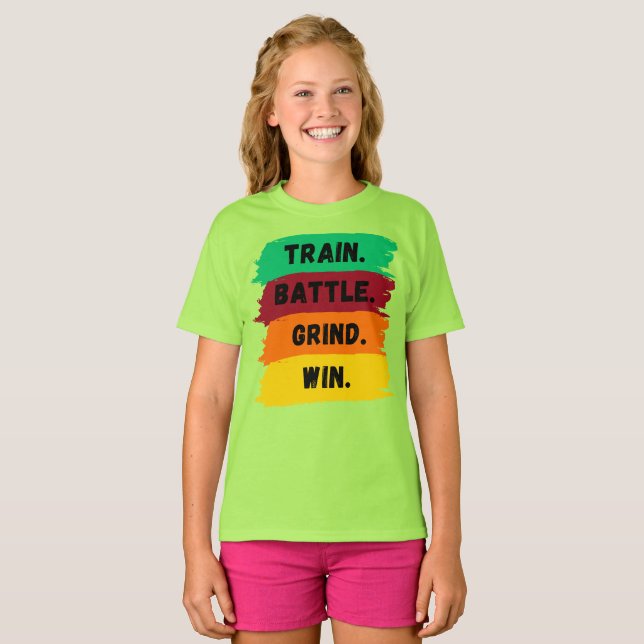 Camiseta Comboio, Batalha, Grind, Slogan motivacional vence (Frente Completa)