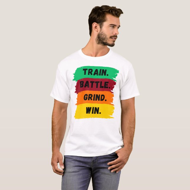 Camiseta Comboio, Batalha, Grind, Slogan motivacional vence (Frente Completa)