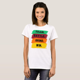 Camiseta Comboio, Batalha, Grind, Slogan motivacional vence