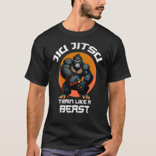 Camiseta Comboio como uma besta Jiu Jitsu Gorilla BJJ Grapp