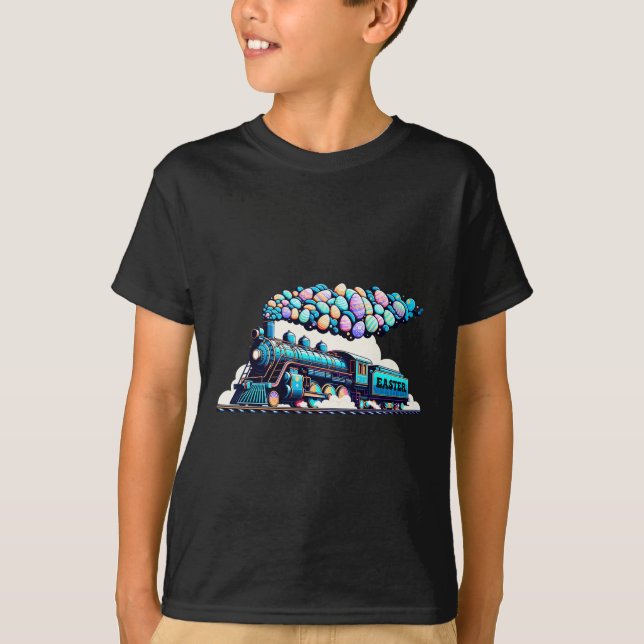 Camiseta Comboio Cony Comboio Páscoa Crianças De Ovos Rapaz (Frente)