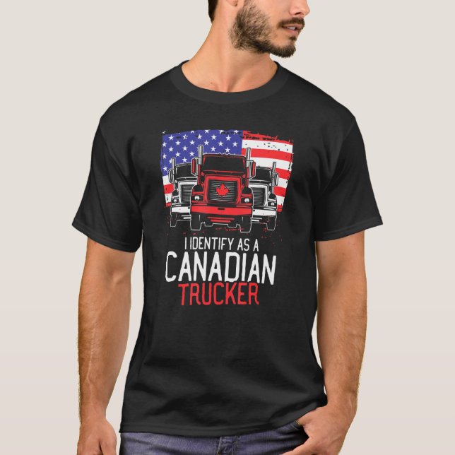 Camiseta Comboio da Liberdade Eu Identifico Como Caminhonei (Frente)