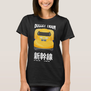 Camiseta Comboio de bala Dr. Yellow Shinkansen Japonês Kanj