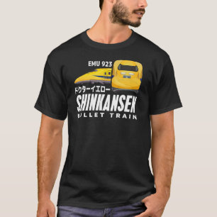 Camiseta Comboio de bala Dr. Yellow Shinkansen Japonês Kanj