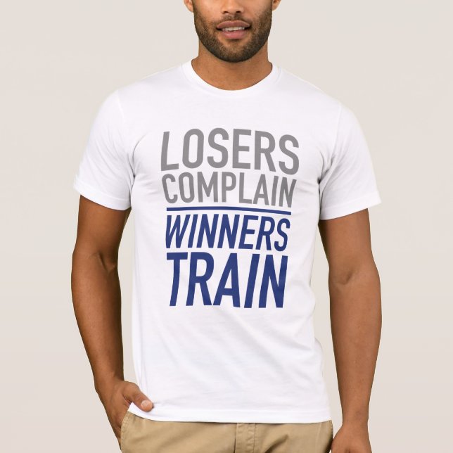 Camiseta Comboio de vencedores de queixas de fracassados (Frente)