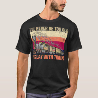 Camiseta Comboio De Vintagem Retro Nunca Vou Ser Velho Dema