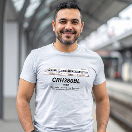 Camiseta Comboio elétrico de alta velocidade na China, CRH3