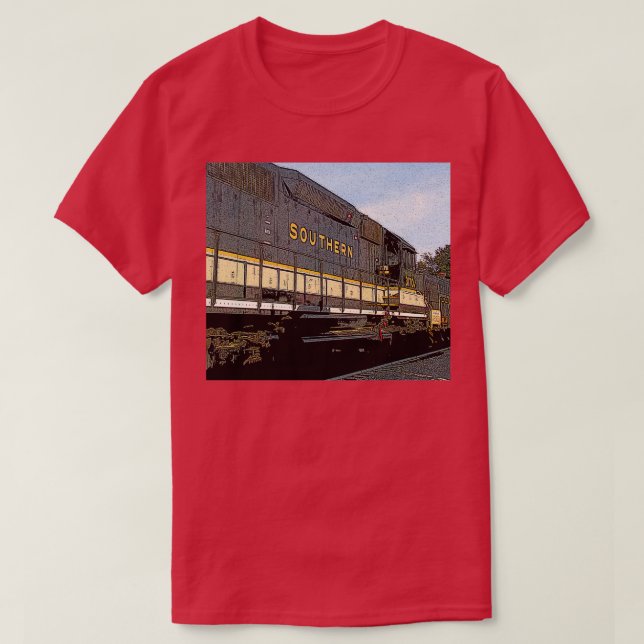 Camiseta Comboio ferroviário do Sul (Frente do Design)