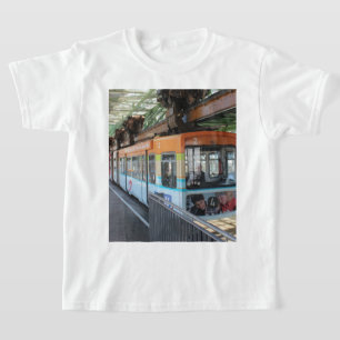 Camiseta Comboio Flutuante Wuppertal Azul Laranja