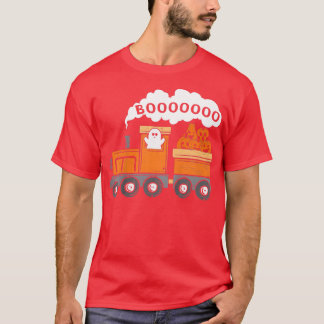 Camiseta Comboio Halloween Boo Engraçado Fantasma Pumpkin T