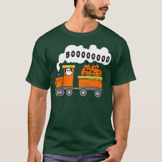 Camiseta Comboio Halloween Boo Engraçado Fantasma Pumpkin T