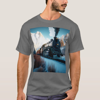Camiseta Comboio Locomotivo Caminho de ferro Caminho de Fer