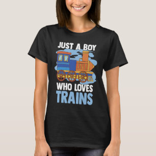 Camiseta Comboio Modelo Locomotivo Apenas Um Menino Que Ado