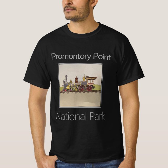 Camiseta Comboio, Ouro Spike, Promontory Point, Utah (Frente)