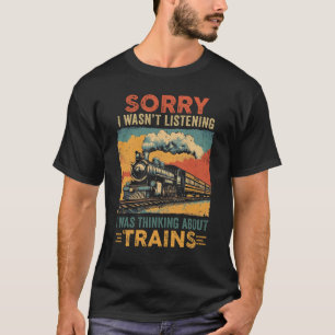 Camiseta Comboio Retro-Comboio Modelo Condutor Ferroviário 