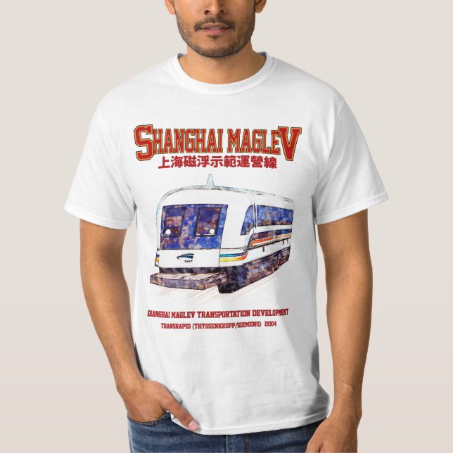 Camiseta Comboio Transrápido Xangai Maglev SMT (Frente)
