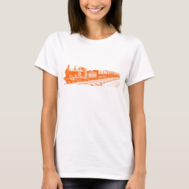 Camiseta Comboio Vintage - Laranja (Frente)