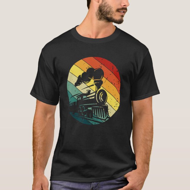 Camiseta Comboio Vintage Sunset Retro Engenheiro Engine (Frente)