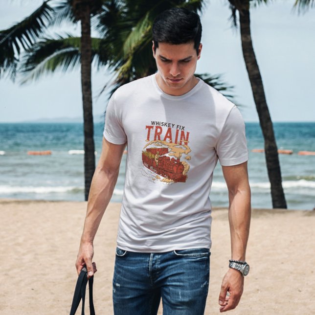 Camiseta Comboio Whiskey Fix Engraçado (Criador carregado)