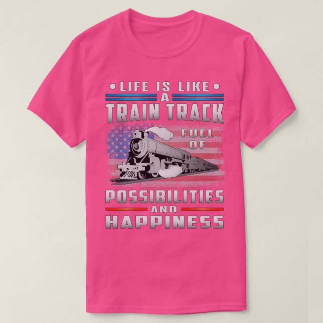 Camiseta Comboios ferroviários Locomotivas Comboios Engraça (Frente do Design)