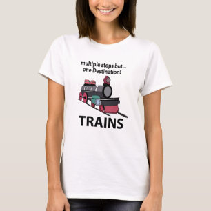 Camiseta Comboios Múltiplos Paragens, Mas Um Comboio De Des