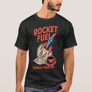 Camiseta Combustível de Foguete - Café
