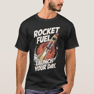 Camiseta Combustível de Foguete - Café