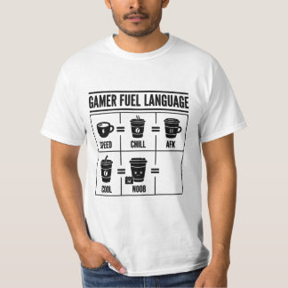 Camiseta Combustível de Jogador Linguagem Engraçado Café Jo