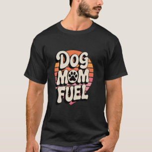 Camiseta Combustível de Mãe de Cachorro Coração Retro com P