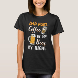 Camiseta Combustível de Pai Café de Dia Cerveja à Noite Fel