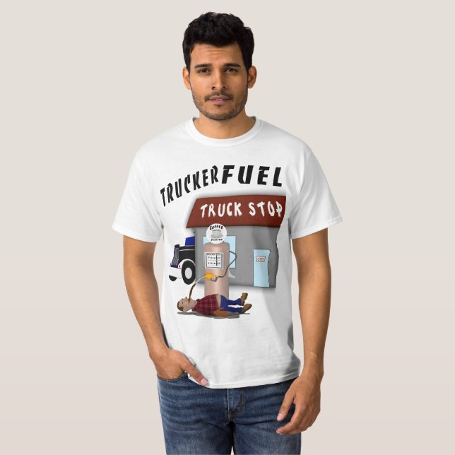 Camiseta Combustível do camionista (Frente Completa)