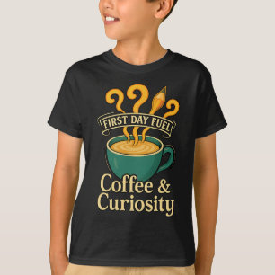 Camiseta Combustível do Primeiro Dia Café e Curiosidade Pro