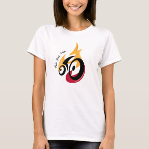 Camiseta Combustível para o seu fogo, motivação de ciclismo